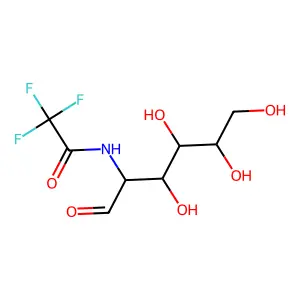 2,2,2-trifluoro-N-(3,4,5,6-tetrahydroxy-1-oxohexan-2-yl)acetamide structure