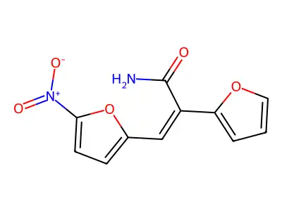 2-(呋喃-2-基)-3-(5-硝基呋喃-2-基)丙-2-烯酰胺 structure