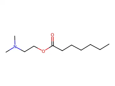 2-Dimethylaminoethyl heptanoate structure