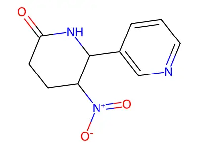 5-Nitro-6-(pyridin-3-yl)piperidin-2-one structure