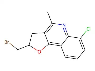 2-(Bromomethyl)-6-chloro-4-methyl-2,3-dihydrofuro[3,2-c]quinoline structure