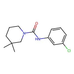N-(3-chlorophenyl)-3,3-dimethylpiperidine-1-carboxamide structure