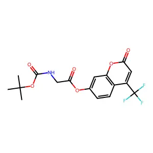 2-oxo-4-(trifluoromethyl)-2H-chromen-7-yl N-(tert-butoxycarbonyl)glycinate structure