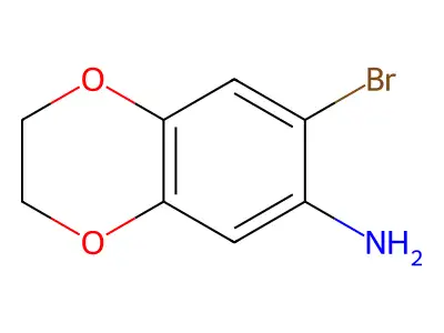 7-Bromo-2,3-dihydro-1,4-benzodioxin-6-amine structure