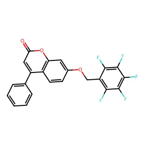 7-[(pentafluorobenzyl)oxy]-4-phenyl-2H-chromen-2-one structure