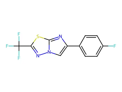 6-(4-Fluorophenyl)-2-(trifluoromethyl)imidazo[2,1-b][1,3,4]thiadiazole structure