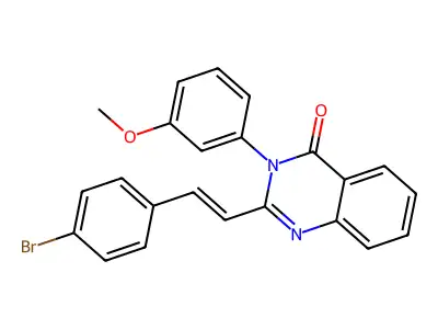 2-[(E)-2-(4-bromophenyl)ethenyl]-3-(3-methoxyphenyl)quinazolin-4-one structure