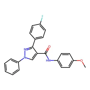3-(4-fluorophenyl)-N-(4-methoxyphenyl)-1-phenyl-1H-pyrazole-4-carboxamide structure