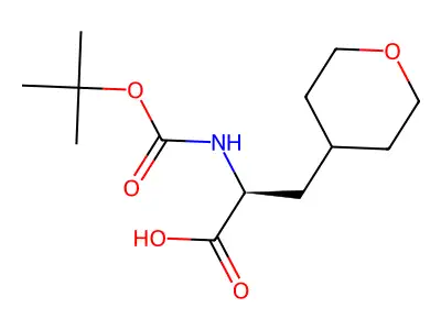 2-{[(Tert-butoxy)carbonyl]amino}-3-(oxan-4-yl)propanoic acid structure