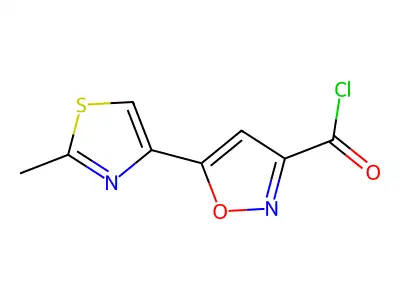 5-(2-Methyl-1,3-thiazol-4-yl)-1,2-oxazole-3-carbonyl chloride structure