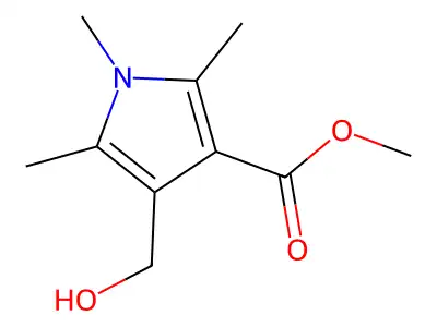 methyl 4-(hydroxymethyl)-1,2,5-trimethyl-1H-pyrrole-3-carboxylate structure