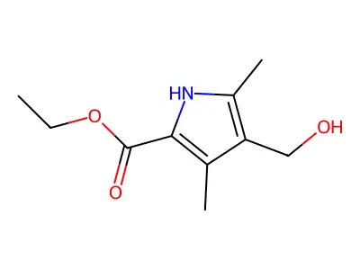 ethyl 4-(hydroxymethyl)-3,5-dimethyl-1H-pyrrole-2-carboxylate structure