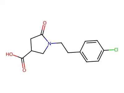 1-(4-Chlorophenethyl)-5-oxopyrrolidine-3-carboxylic acid structure