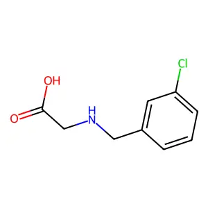 (3-氯苄氨基)乙酸 structure