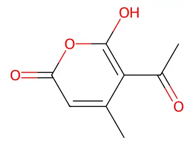 (3Z)-3-(1-Hydroxyethylidene)-4-methyl-2H-pyran-2,6(3H)-dione structure
