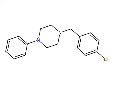 1-((4-Bromophenyl)methyl)-4-phenylpiperazine structure