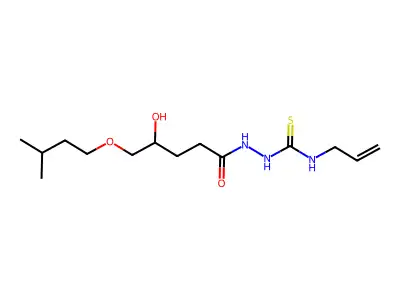 1-[[4-Hydroxy-5-(3-methylbutoxy)pentanoyl]amino]-3-prop-2-enylthiourea structure