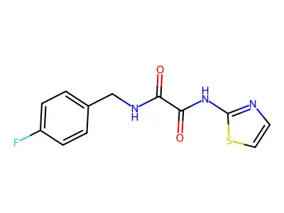 N1-(4-fluorobenzyl)-N2-(thiazol-2-yl)oxalamide structure
