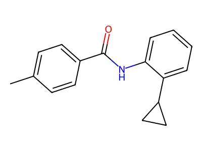 N-(2-cyclopropylphenyl)-4-methylbenzamide structure