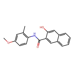 2-Naphthalenecarboxamide, 3-hydroxy-N-(4-methoxy-2-methylphenyl)- structure