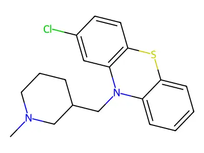 Phenothiazine, 2-chloro-10-(1-methyl-3-piperidylmethyl)- structure