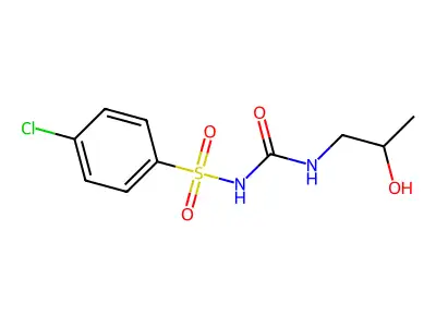 4-Chloro-N-(((2-hydroxypropyl)amino)carbonyl)benzenesulfonamide structure