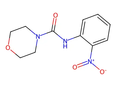 N-(2-nitrophenyl)morpholine-4-carboxamide structure