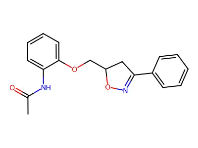 N-{2-[(3-phenyl-4,5-dihydro-1,2-oxazol-5-yl)methoxy]phenyl}acetamide structure