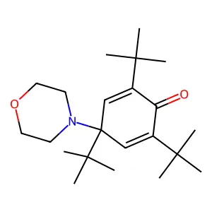 2,4,6-Tri-tert-butyl-4-(morpholin-4-yl)cyclohexa-2,5-dien-1-one structure
