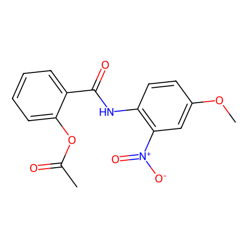 2-[(4-Methoxy-2-nitrophenyl)carbamoyl]phenyl acetate structure