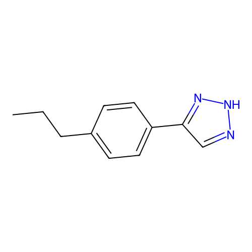 5-(4-propylphenyl)-1H-1,2,3-triazole structure
