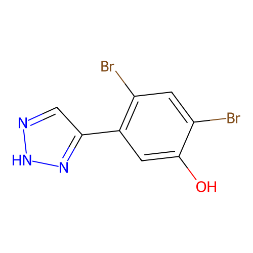 2,4-dibromo-5-(2H-triazol-4-yl)phenol structure