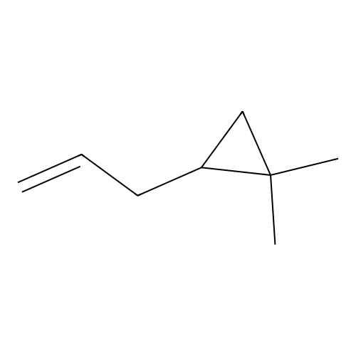Cyclopropane, 1,1-dimethyl-2-(2-propenyl)- structure