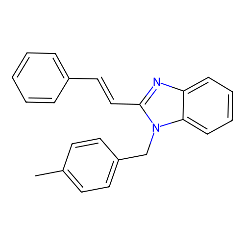 1-(4-methylbenzyl)-2-[(E)-2-phenylethenyl]-1H-benzimidazole structure