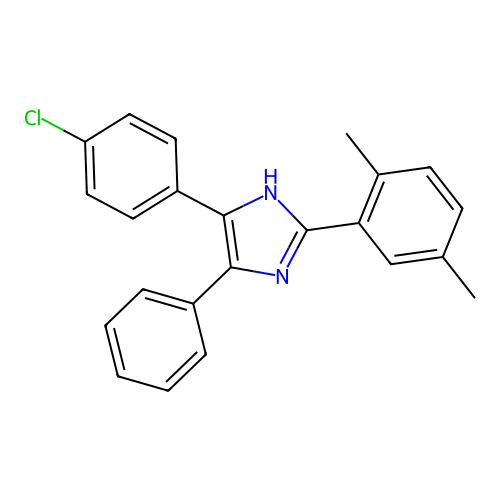 5-(4-chlorophenyl)-2-(2,5-dimethylphenyl)-4-phenyl-1H-imidazole structure