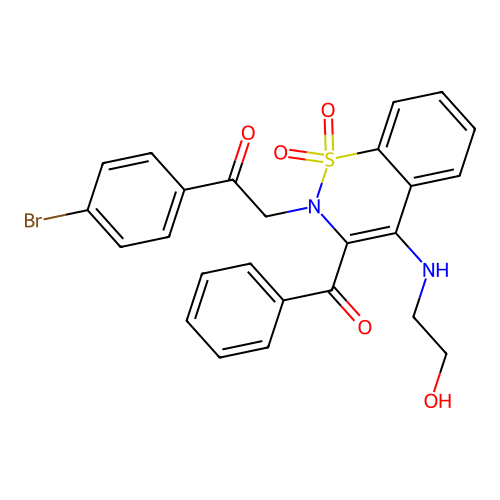 2-[3-benzoyl-4-(2-hydroxyethylamino)-1,1-dioxo-1 structure