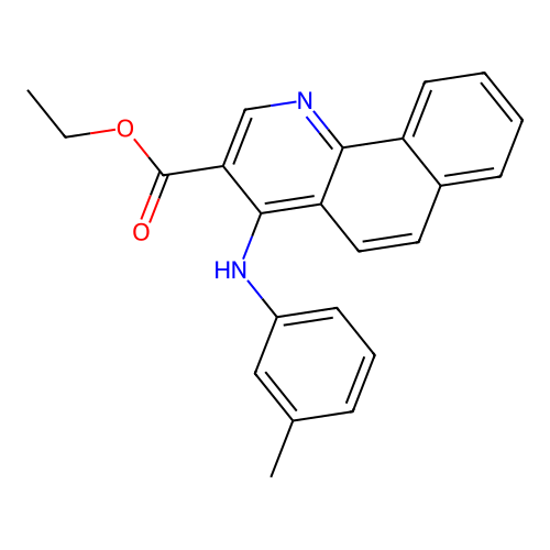 Ethyl 4-[(3-methylphenyl)amino]benzo[h]quinoline-3-carboxylate structure