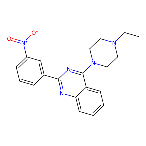 4-(4-Ethylpiperazin-1-yl)-2-(3-nitrophenyl)quinazoline structure