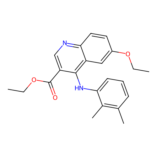 Ethyl 4-[(2,3-dimethylphenyl)amino]-6-ethoxyquinoline-3-carboxylate structure