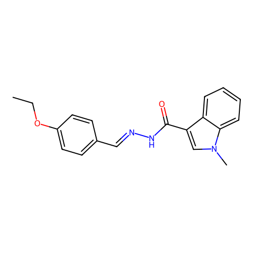 N'-(4-ethoxybenzylidene)-1-methyl-1H-indole-3-carbohydrazide structure