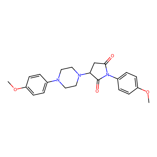 1-(4-Methoxyphenyl)-3-[4-(4-methoxyphenyl)piperazin-1-yl]pyrrolidine-2,5-dione structure