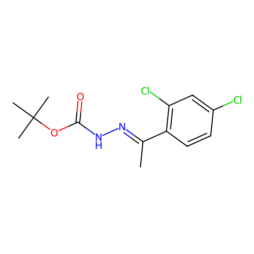 tert-butyl (2E)-2-[1-(2,4-dichlorophenyl)ethylidene]hydrazinecarboxylate structure