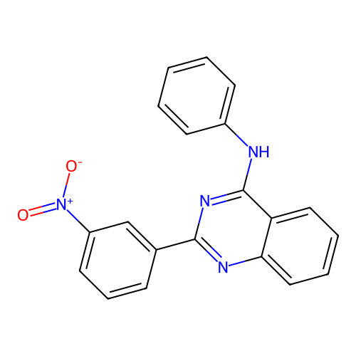 2-(3-nitrophenyl)-N-phenylquinazolin-4-amine structure