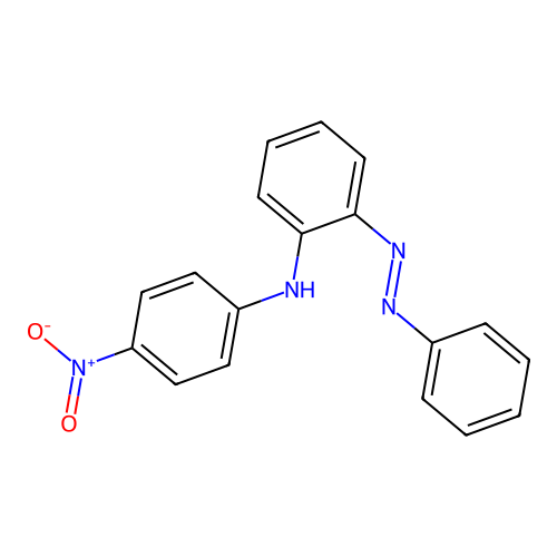 N-(4-nitrophenyl)-2-[(E)-phenyldiazenyl]aniline structure