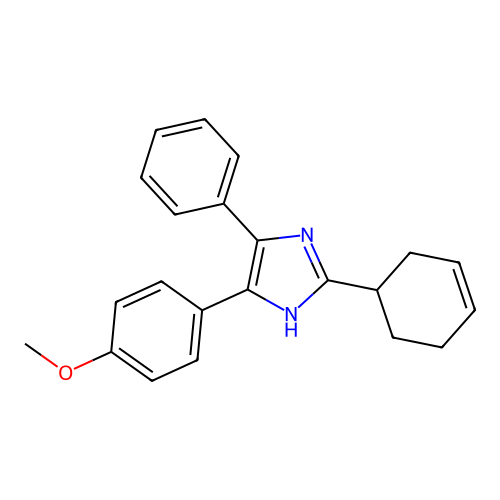 2-(cyclohex-3-en-1-yl)-5-(4-methoxyphenyl)-4-phenyl-1H-imidazole structure