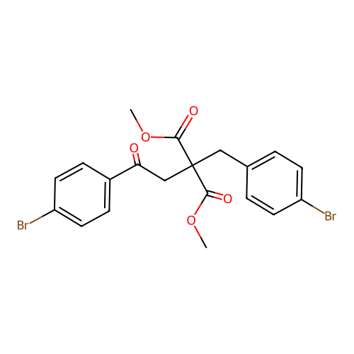 Dimethyl (4-bromobenzyl)[2-(4-bromophenyl)-2-oxoethyl]propanedioate structure
