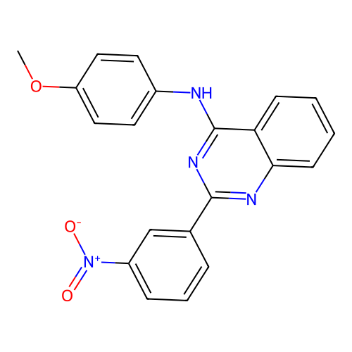 N-(4-methoxyphenyl)-2-(3-nitrophenyl)-4-quinazolinamine structure