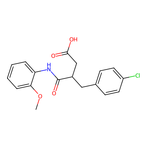 3-(4-Chlorobenzyl)-4-((2-methoxyphenyl)amino)-4-oxobutanoic acid structure