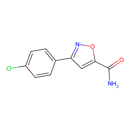 3-(4-Chlorophenyl)-1,2-oxazole-5-carboxamide structure