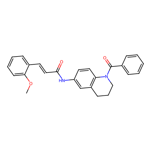 (E)-N-(1-benzoyl-1,2,3,4-tetrahydroquinolin-6-yl)-3-(2-methoxyphenyl)acrylamide structure